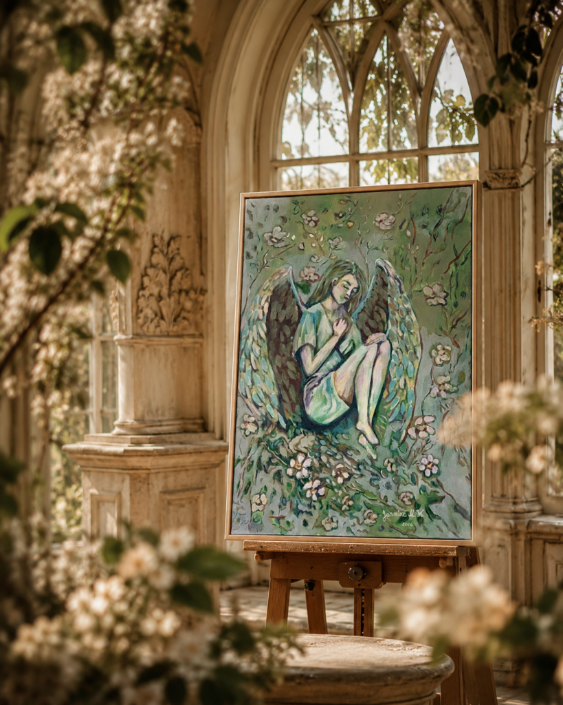 “Silence” original acrylic painting on canvas, 50 × 70 cm, signed and varnished