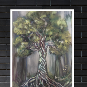 ,,Roots '' an original acrylic painting on canvas by Jasmine MK