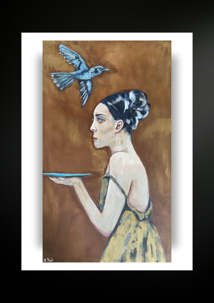 Sometimes — oryginalny obraz akrylowy na płótnie o wymiarach 70 × 40 cm